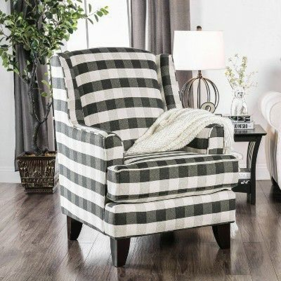 Farreau Striped Chair Ivory/Black Homes: Inside + Out | * Online