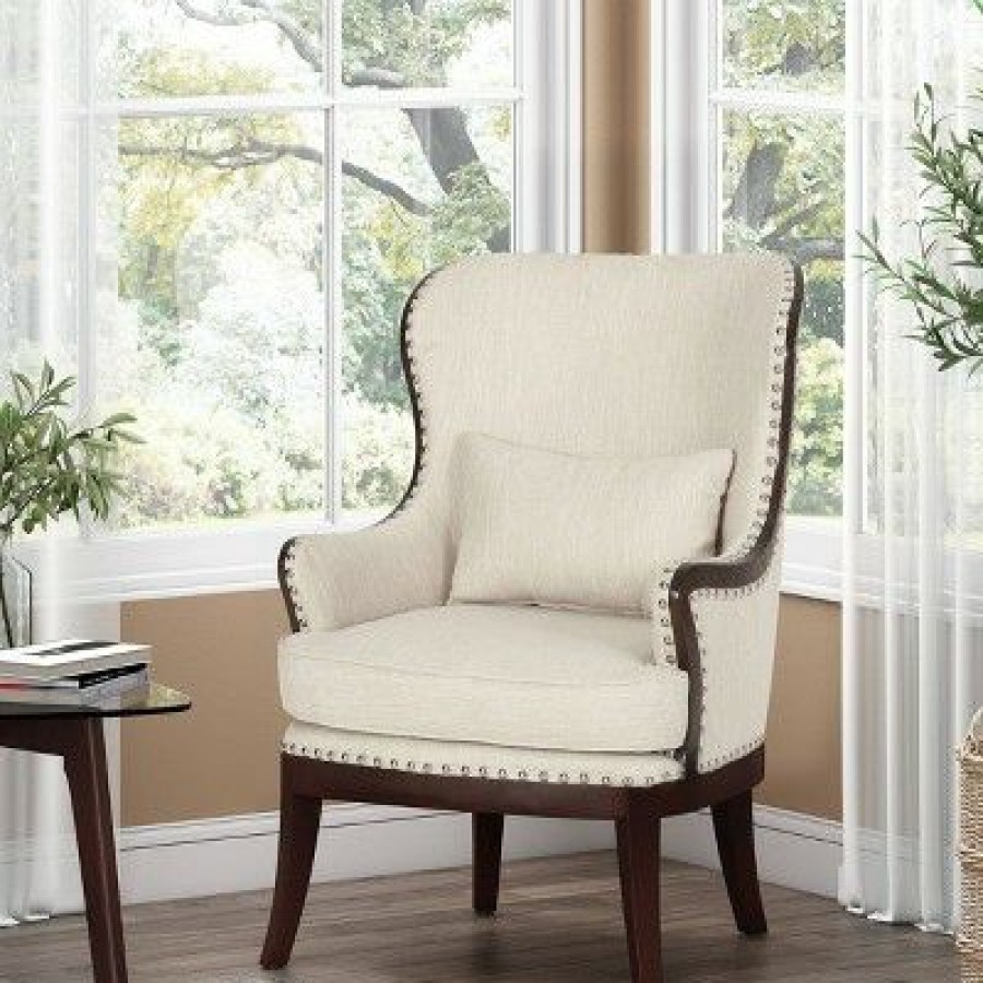 Mantua Contemporary Fabric Upholstered Accent Chair With Nailhead Trim Christopher Knight Home | * Online