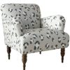 Chair In Brush Leopard Spot Gray Ivory Skyline Furniture | * Wholesale