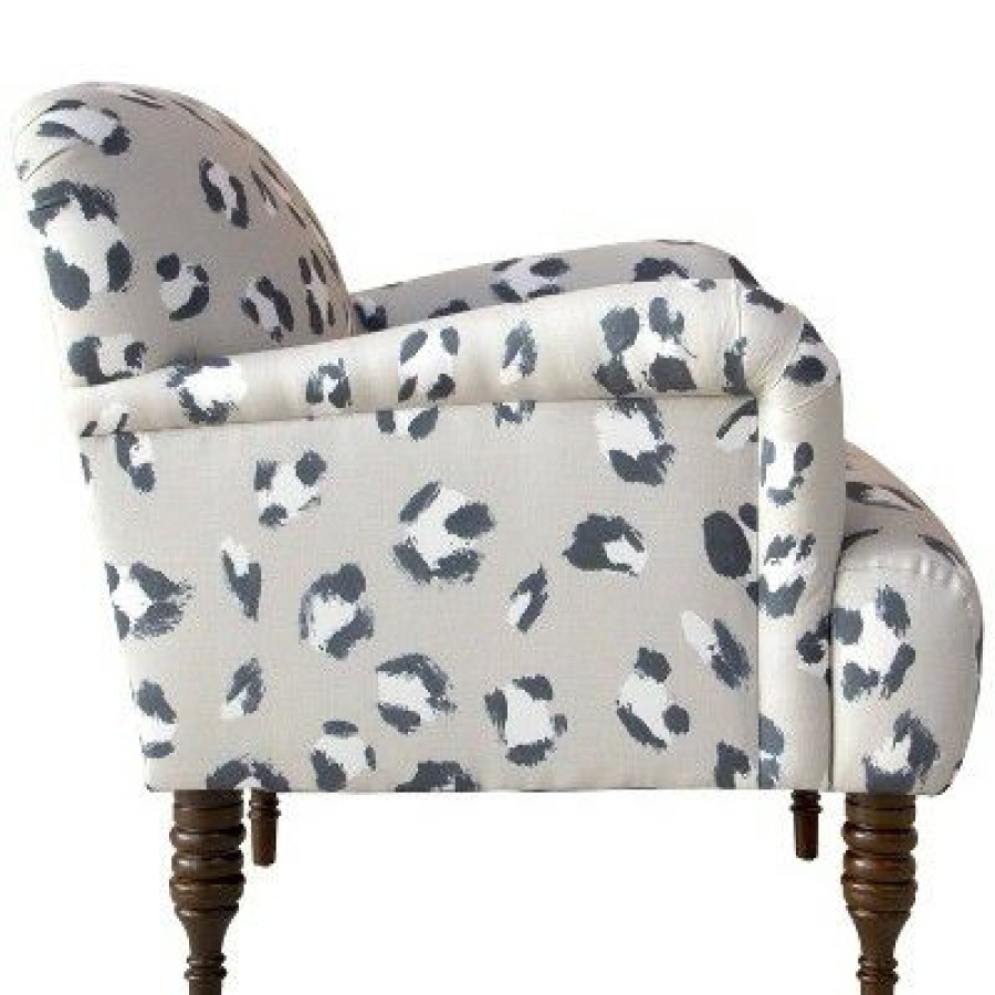 Chair In Brush Leopard Spot Gray Ivory Skyline Furniture | * Wholesale