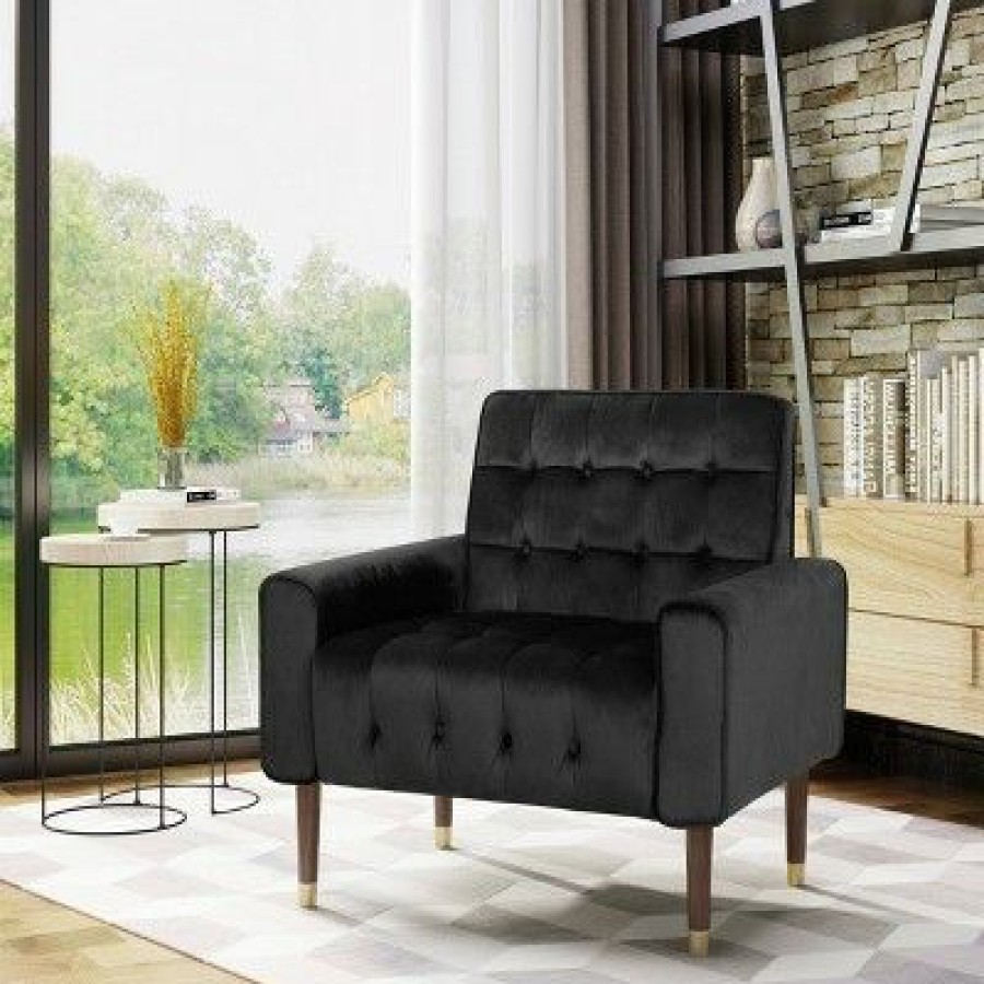 Bourchier Modern Glam Velvet Armchair Christopher Knight Home | * New