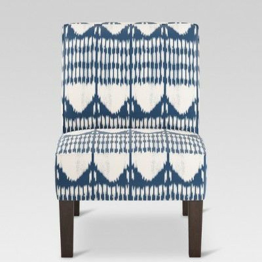 Burke Slipper Chair Ikat Blue Tones Threshold | * Hot