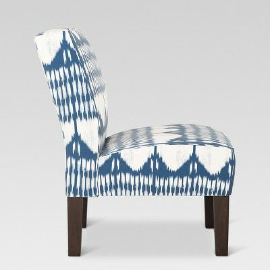 Burke Slipper Chair Ikat Blue Tones Threshold | * Hot