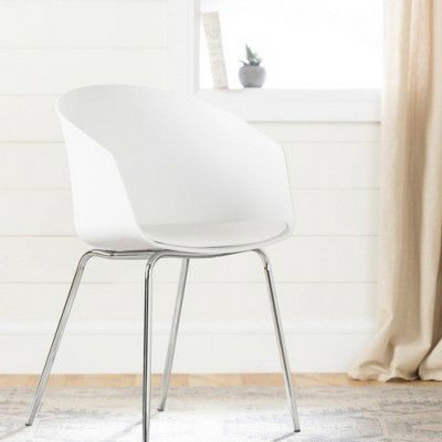 Flam Chair With Silver Metal Legs South Shore | * Online