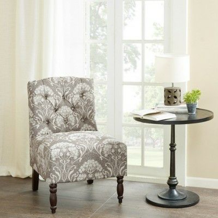 Madison Park Alyssa Tufted Armless Chair Taupe | * Hot