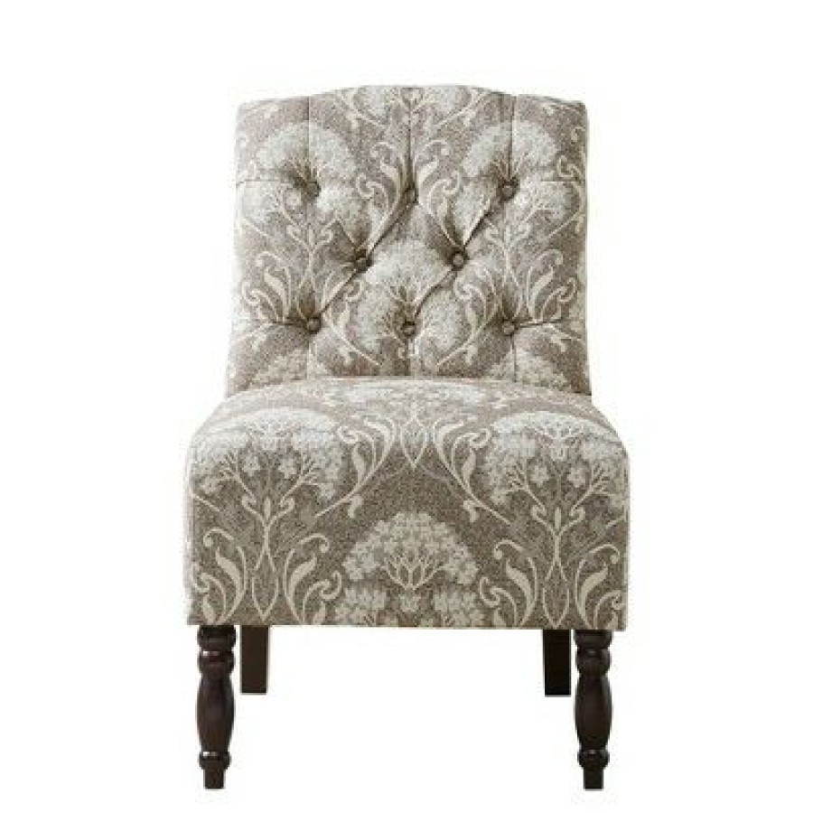 Madison Park Alyssa Tufted Armless Chair Taupe | * Hot