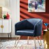 Vivien Gold Finish Velvet Accent Chair Inspire Q | * Online