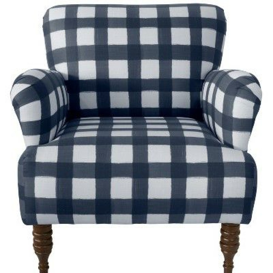 Elsa Armchair Blue Plaid Skyline Furniture | * Best