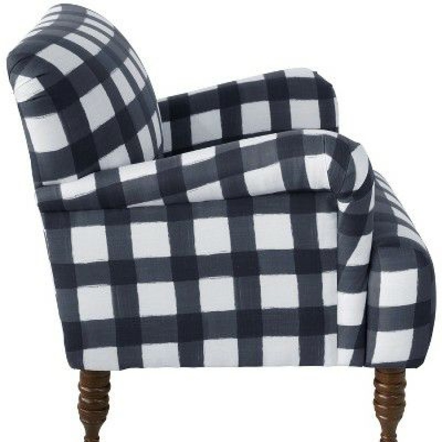 Elsa Armchair Blue Plaid Skyline Furniture | * Best