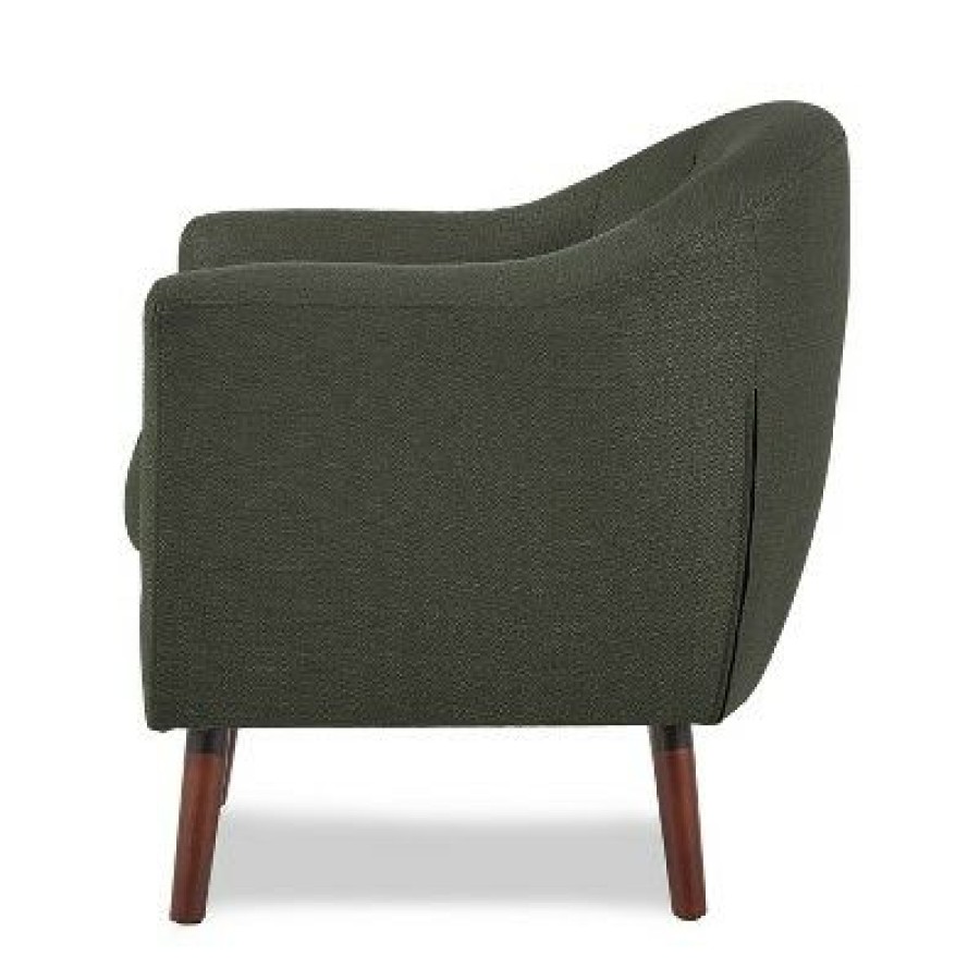 Homelegance 31 Inch Lucille Collection Classic Polyester Fabric Single Living Room Accent Barrel Chair, Gray | * Wholesale