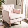 Colin Tufted Club Chair Blush Pink/White Wash Safavieh | * New