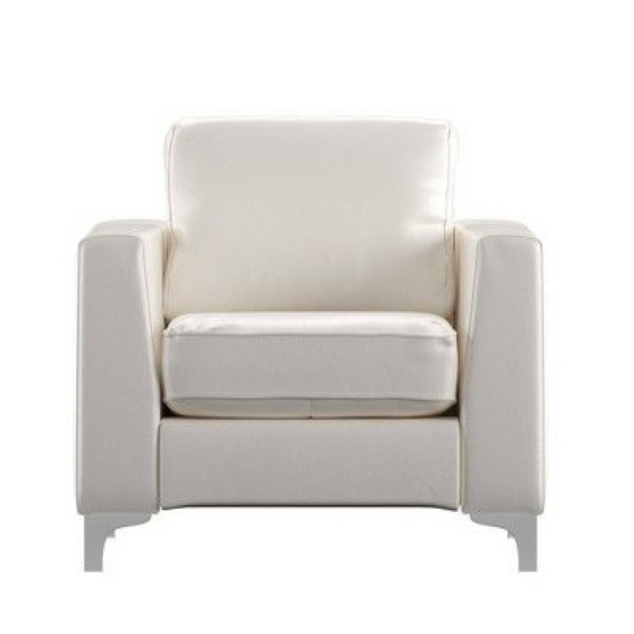 Tacita Faux Leather Armchair White Inspire Q | * Best