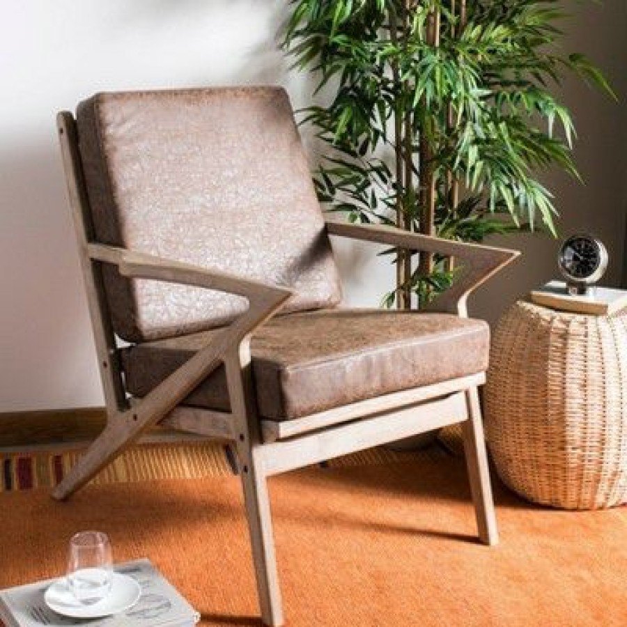 Varys Accent Chair Light Brown Safavieh | * Hot