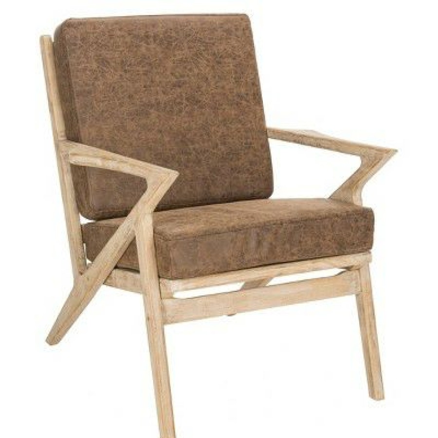 Varys Accent Chair Light Brown Safavieh | * Hot