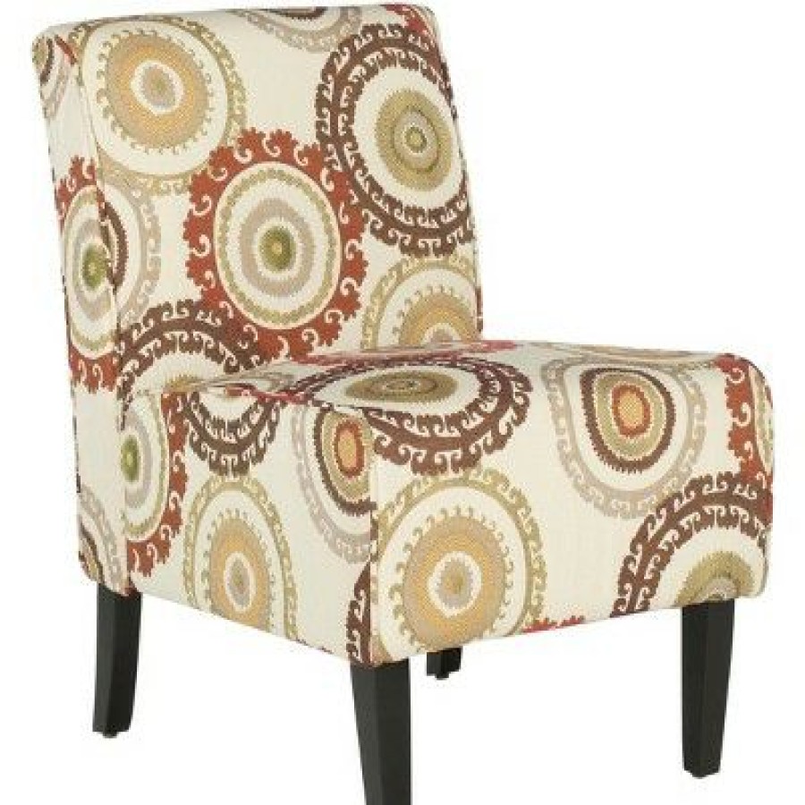 Marka Armless Club Chair Multi/Espresso Safavieh | * Online