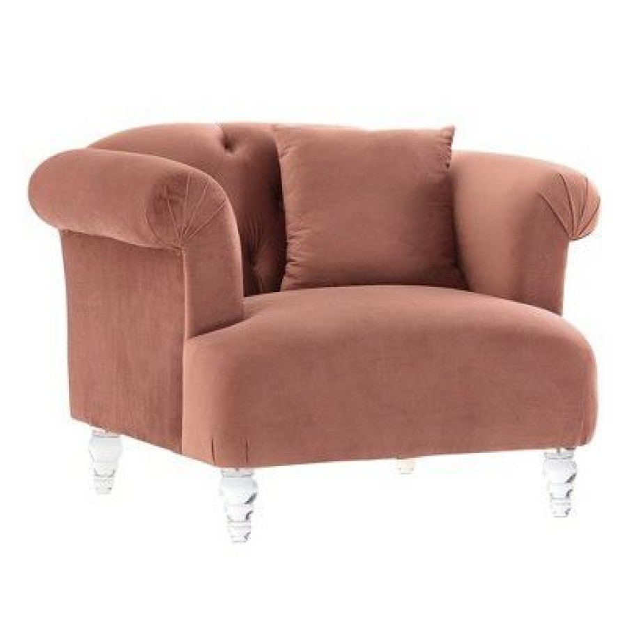 Elegance Contemporary Chair Blush/Acrylic Armen Living | * Online