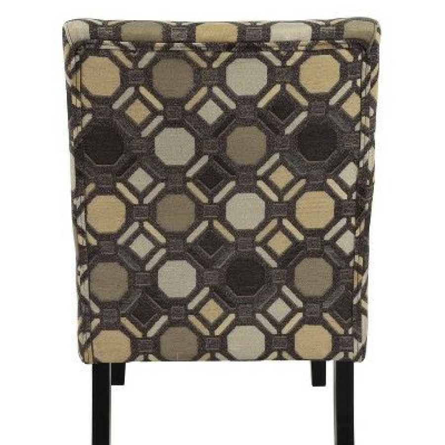 Fabric Upholstered Wooden Accent Chair With Celtic Knot Gray Benzara | * Online