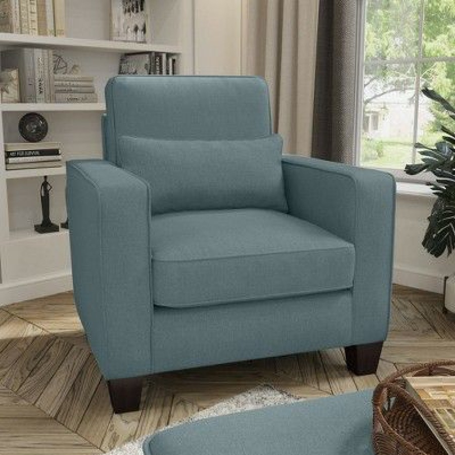 Stockton Accent Chair With Arms Herringbone Fabric Bush Furniture | * New