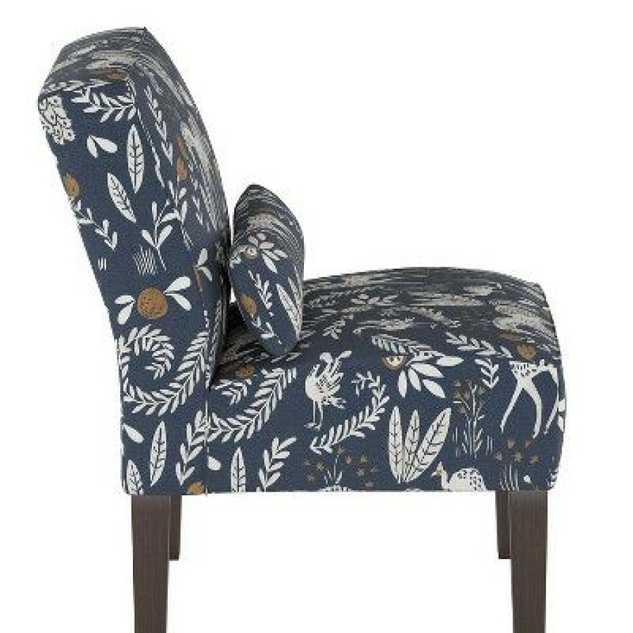 Burke Slipper Chair Blue Animal Print Threshold | * Hot