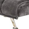 Convertible Fabric Chair With Tufted Design And Metal Legs Gray Benzara | * Best