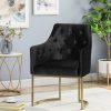 Mcdonough Modern Tufted Glam Accent Chair Black Christopher Knight Home | * Online