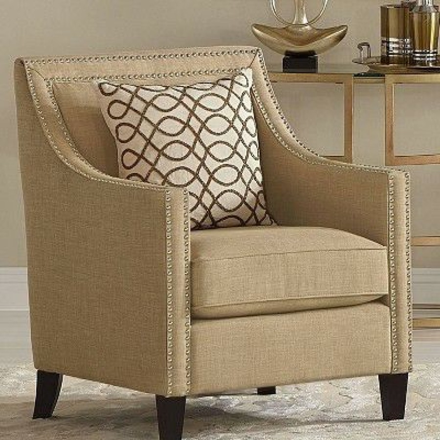 Studio 55D Flynn Heirloom Camel Upholstered Armchair | * New