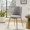 Metal Base Fabric Accent Chair Gray Homefare | * Online