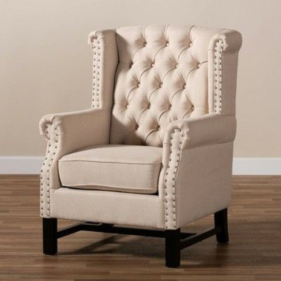 Charrette Button Tufted Armchair Baxton Studio | * New