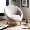 Razia Channel Tufted Tub Chair Pale Taupe Safavieh | * Clearance