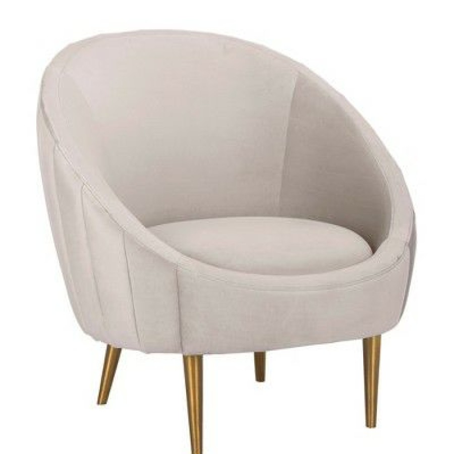 Razia Channel Tufted Tub Chair Pale Taupe Safavieh | * Clearance