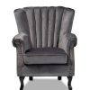 Relena Velvet Wood Armchair Baxton Studio | * Online