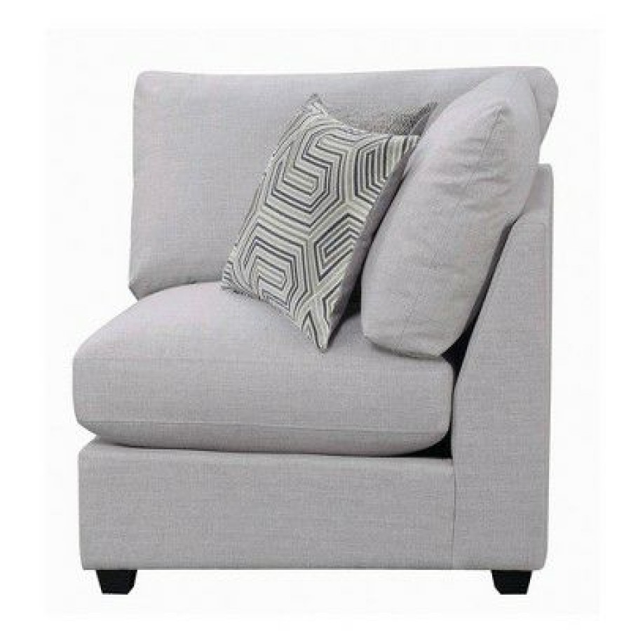 Corner Chair With Cushioned Seating And Tapered Legs Gray Benzara | * Clearance