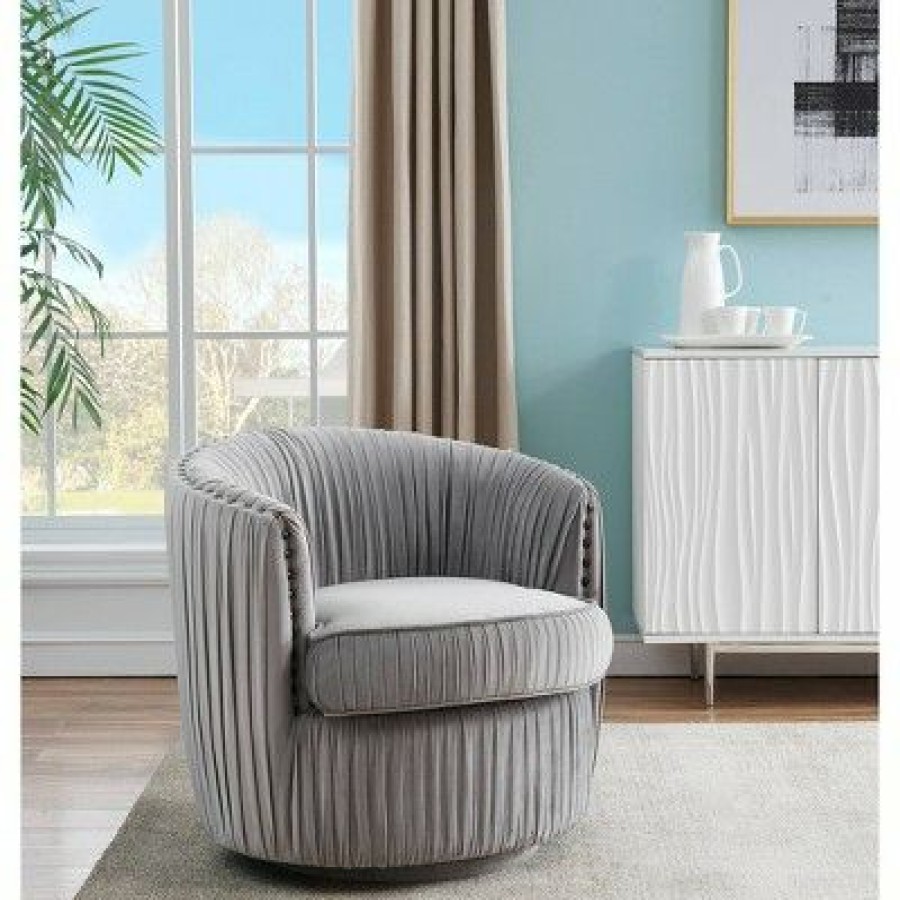 Lazy Days Swivel Accent Chair Gray Treasure Trove Accents | * Wholesale