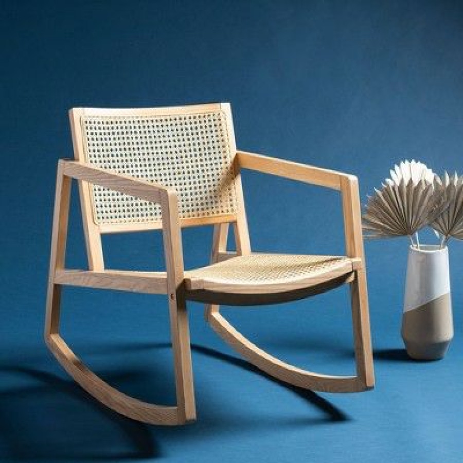 Perth Rattan Rocking Chair Natural Safavieh | * Wholesale