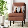 Gelbin Faux Leather Slipper Chair With Wood Legs Project 62 | * New