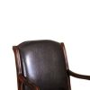 Leatherette Wooden Accent Chair With Hand Carved Legs Brown Benzara | * Hot