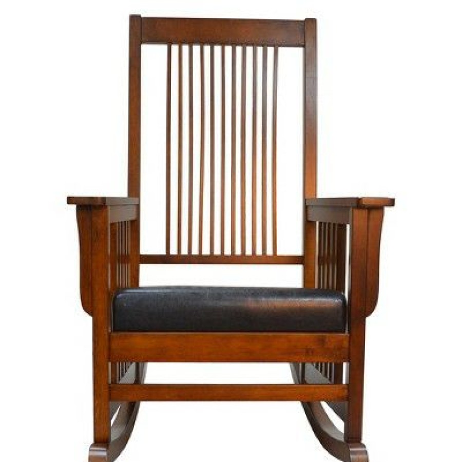 Carolina Cottage Thomas Mission Rocker Chestnut Carolina Chair And Table | * Wholesale