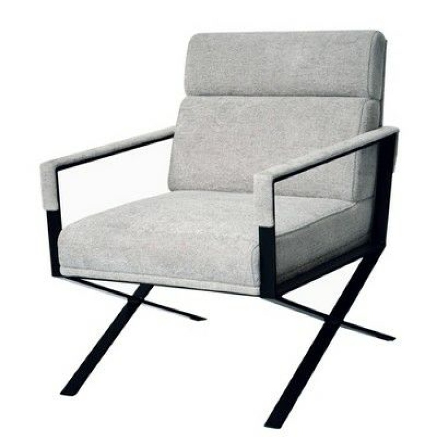 Rusty X Base Accent Chair Gray/Black Safavieh | * Hot