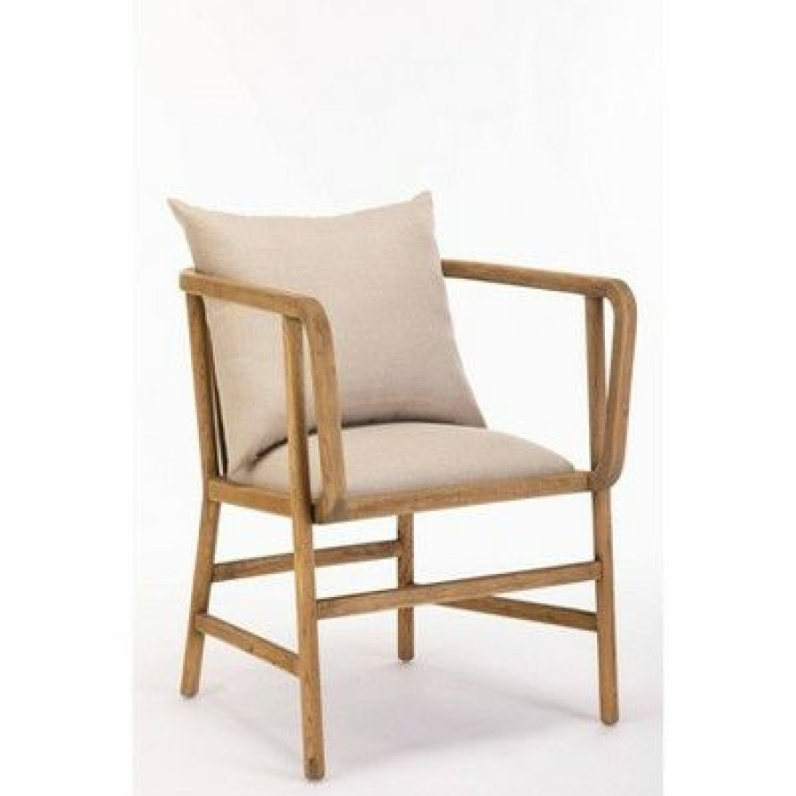 Burham Home Designs Alexandra Armchair Natural Linen Boraam | * Best