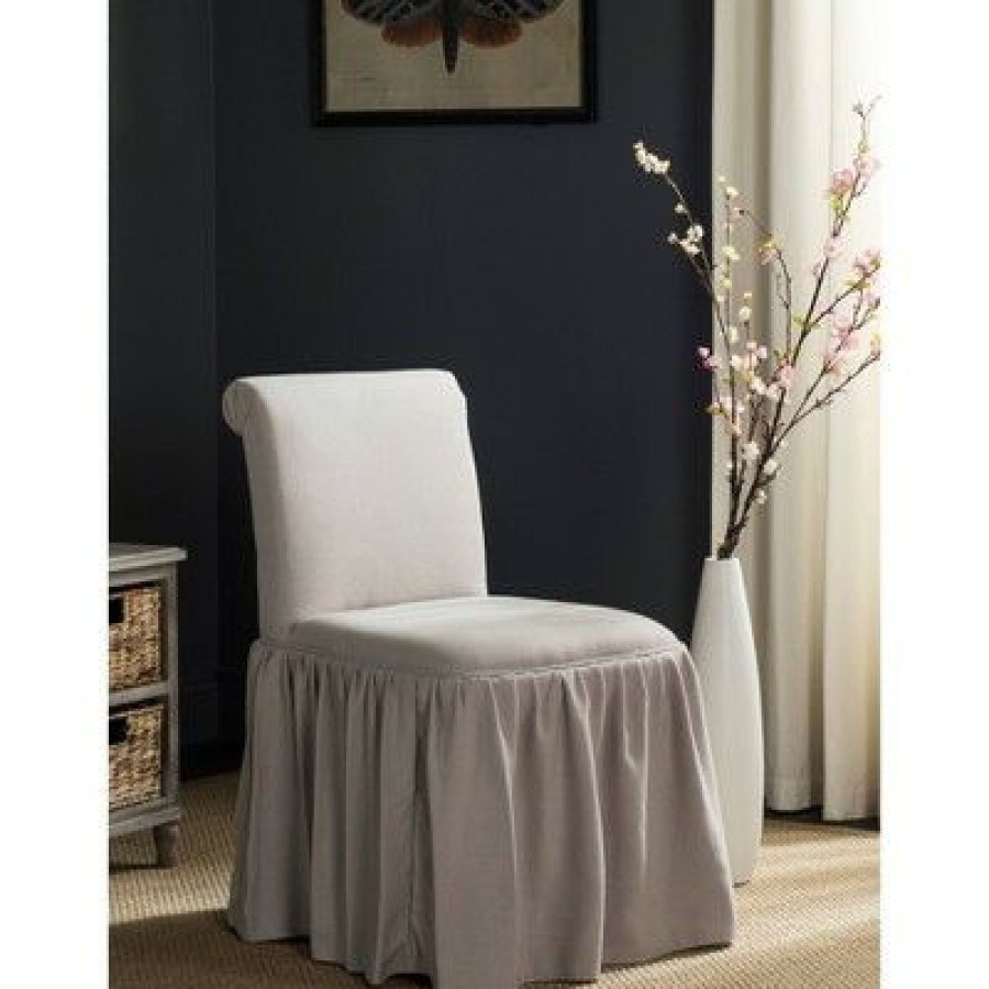 Ivy Vanity Chair Taupe Safavieh | * Clearance