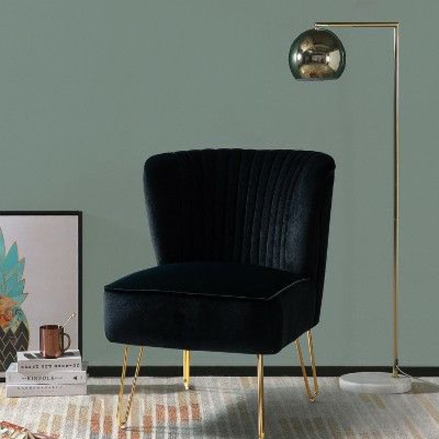 Upholstery Velvet Side Chair With Tufted Back | Karat Home | * Clearance