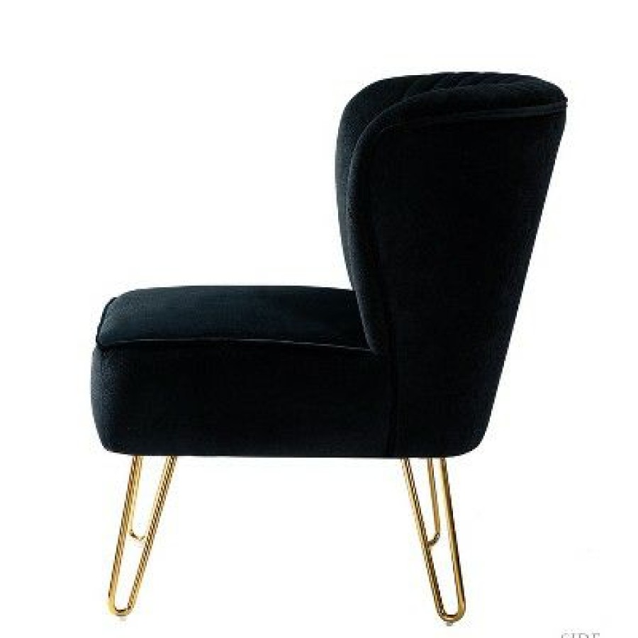 Upholstery Velvet Side Chair With Tufted Back | Karat Home | * Clearance