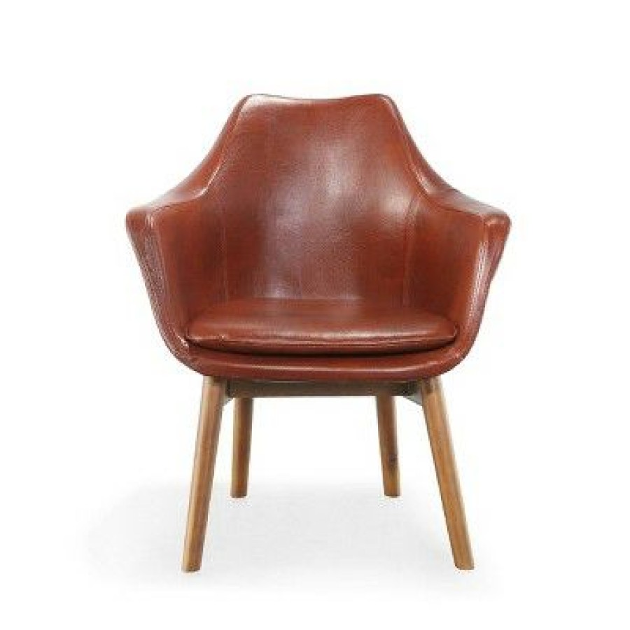 Cronkite Faux Leather Accent Chair Manhattan Comfort | * Best