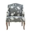 Floral Upholstered Armchair Gray Linon | * Online