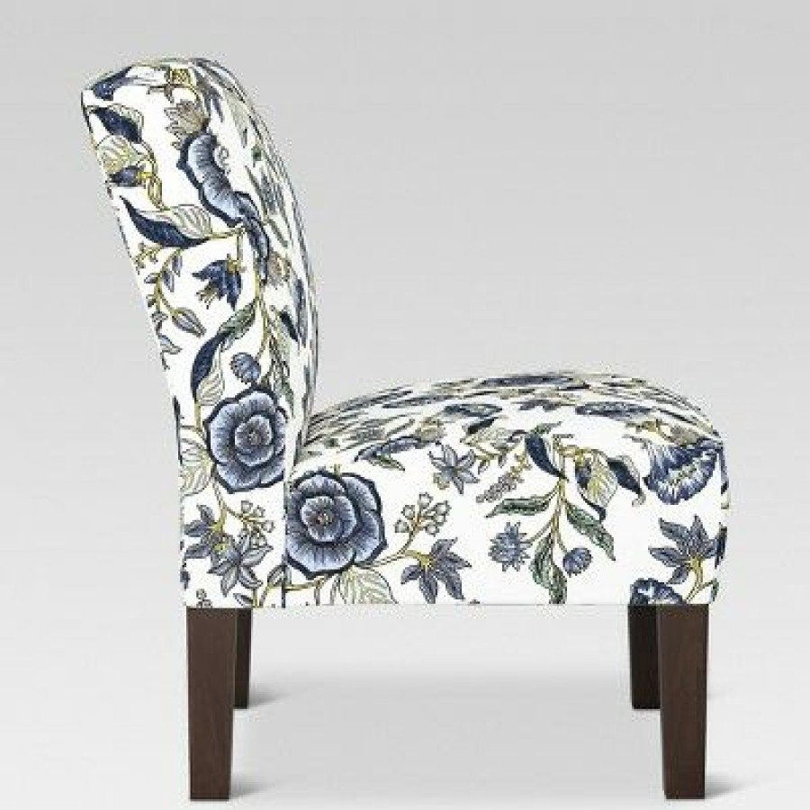 Burke Slipper Chair Blue Floral Threshold | * Online