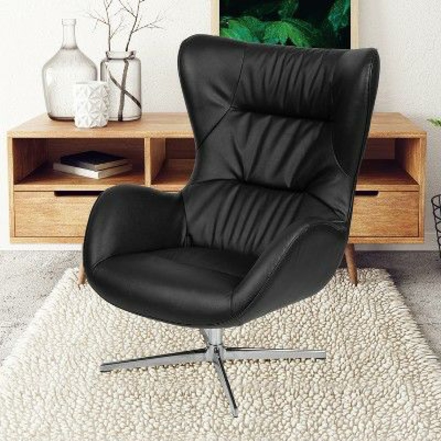 Flash Furniture Home And Office Retro Swivel Wing Accent Chair | * Clearance