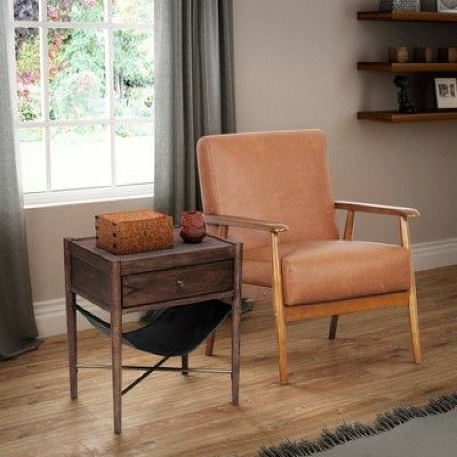 Wood Frame Mid-Century Modern Accent Chair Homefare | * Best