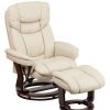 Riverstone Furniture Collection Leather Recliner & Ottoman Beige | * Best