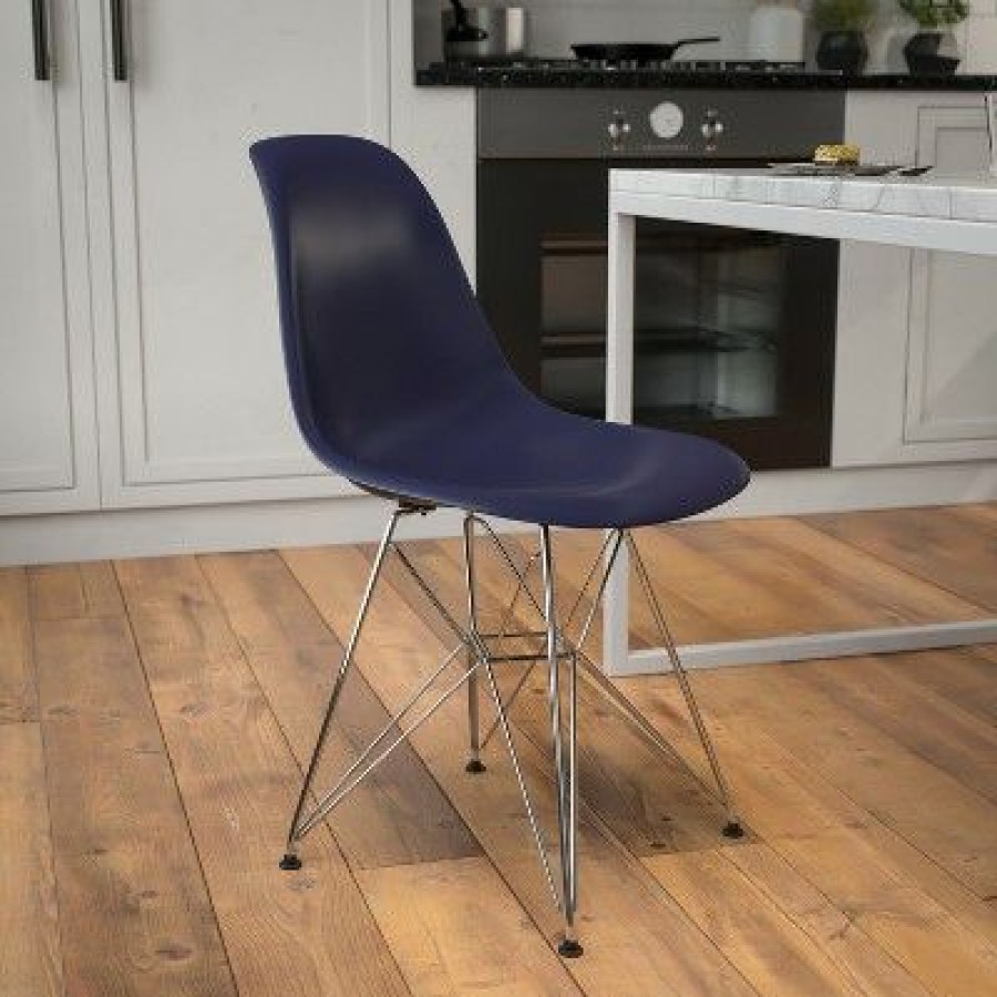 Flash Furniture Elon Series Plastic Chair With Chrome Base | * New