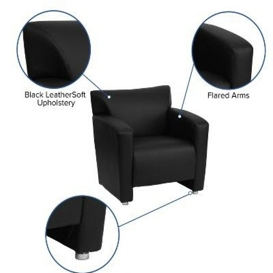 Flash Furniture Hercules Majesty Series Leathersoft Chair With Extended Panel Arms | * Clearance